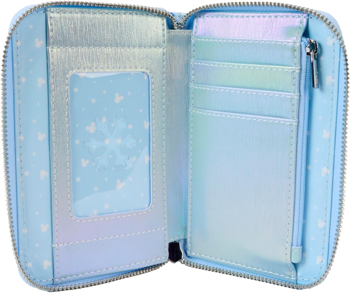 Loungefly Disney Mickey and Friends Winter Wonderland Scene Zip Around Wallet, Multicolor, Zip Around Wallet