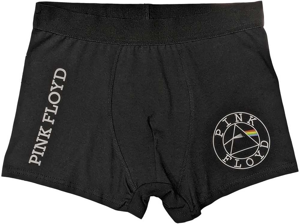 Rock Off officially licensed products Pink Floyd 'Circle Logo' (Black) Unisex Boxer Shorts XL Black