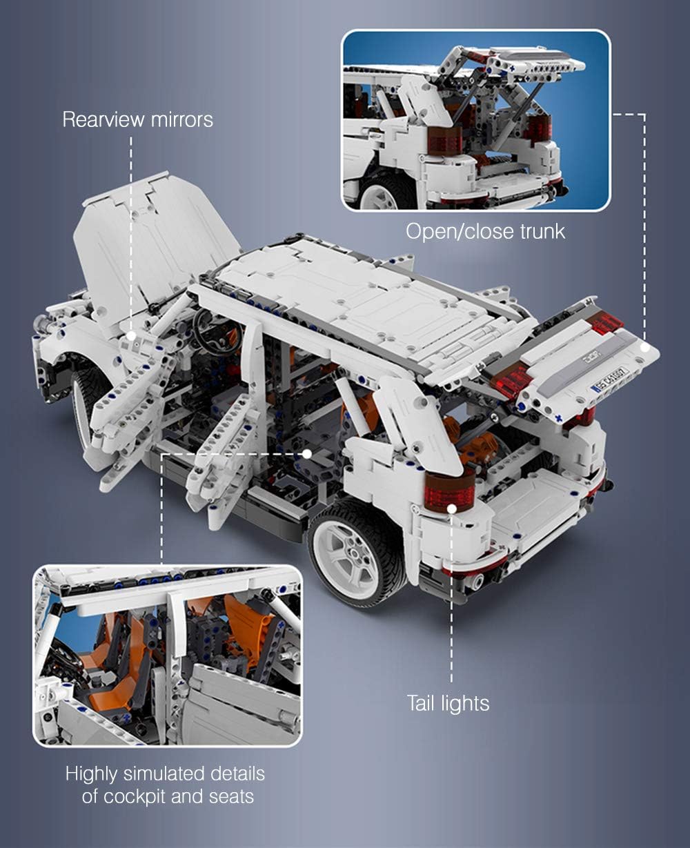 G5 4x4 Off-Roader SUV with Height-Adjustable Chassis, 6-Cylinder, 2208 Pieces, (Compatible with Lego Technic), C61007W