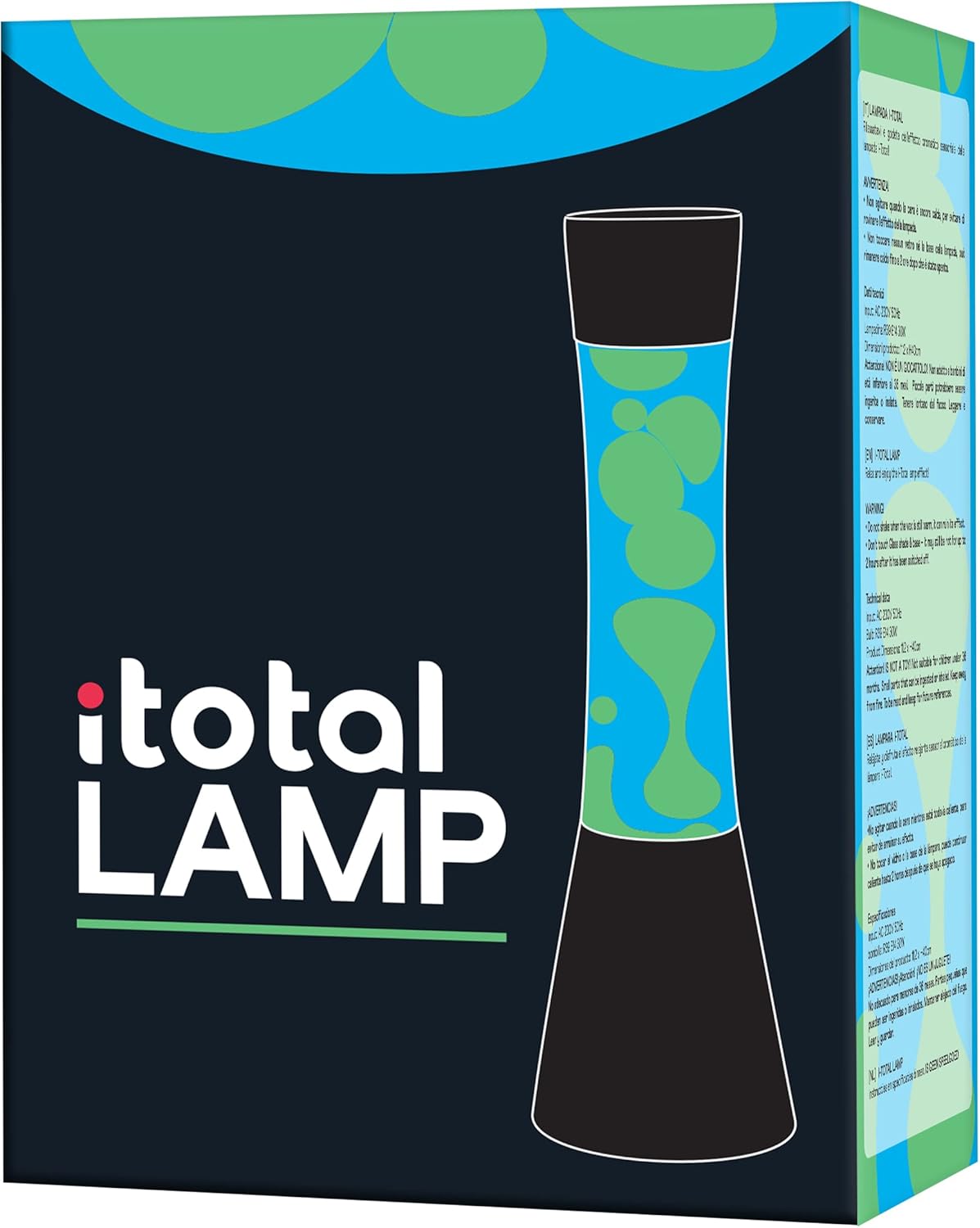 Itotal - Lava Lamp - Black, Blue, Green - 40 Cm (1270428)