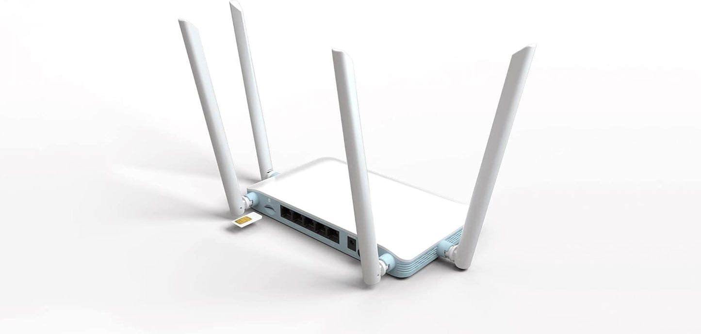 D-Link G403/B EAGLE PRO AI N300 4G Smart Router with 4G Download Up to 150Mbps, Wi-Fi N300, AI Wi-Fi Optimiser, Fast Ethernet LAN Ports, 4G/WAN Failover, WPA3, Unlocked for All Networks.
