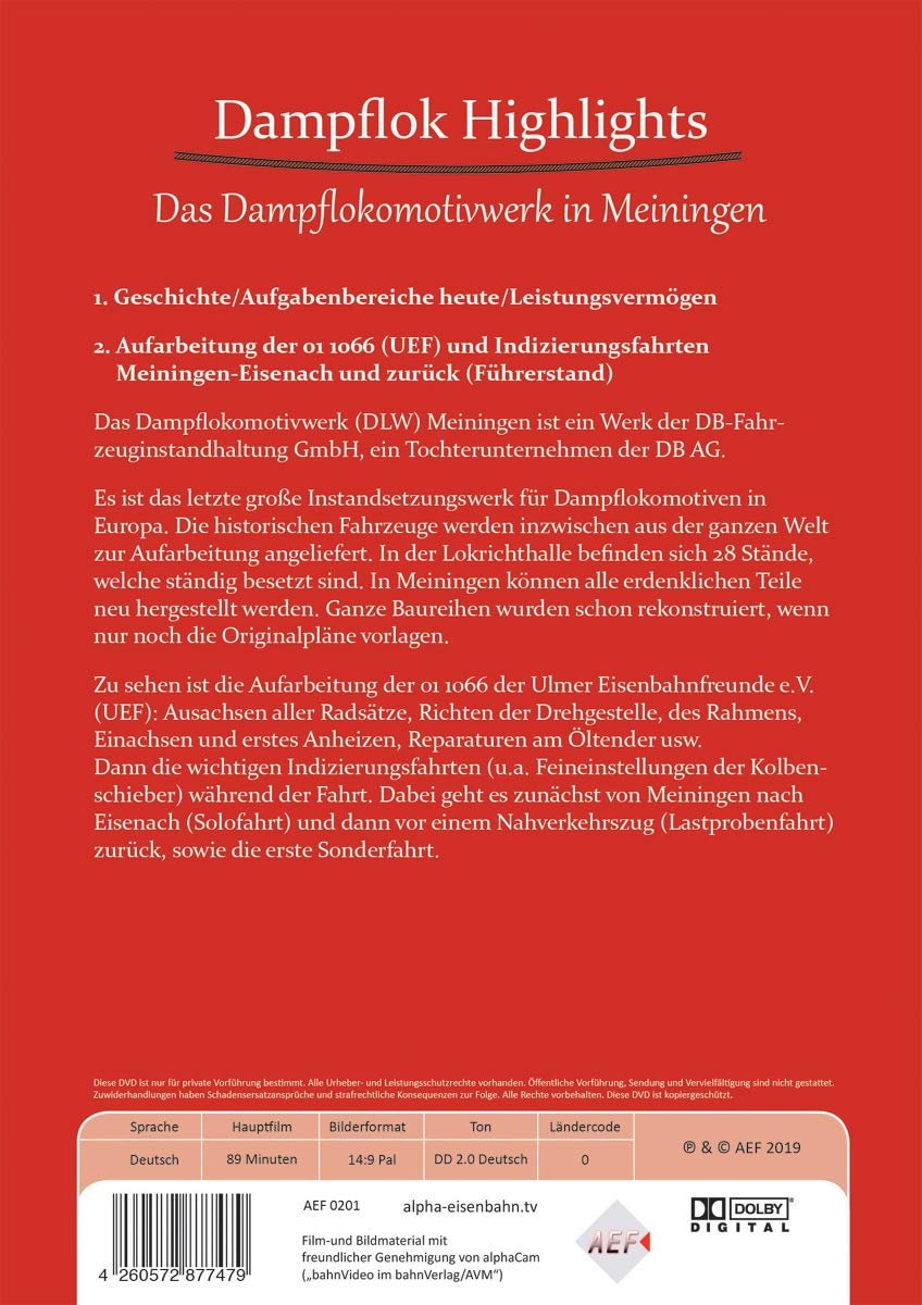 DAMPFLOK HIGHLIGHTS: DAS DAMPFLOKOMOTIVW