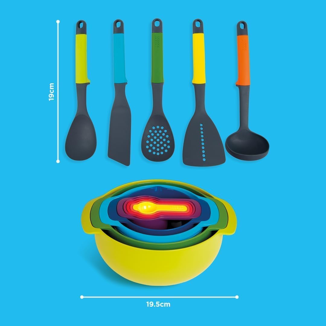 Casdon Kitchen Essentials | 14-Piece Colourful Kitchen Play Set for Children 3+ | Encourages Learning & Creativity!