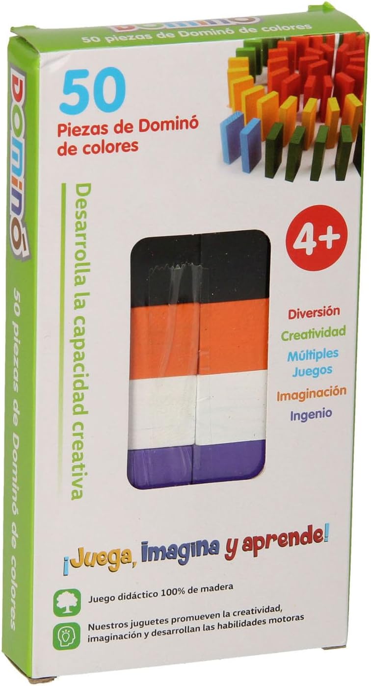 Domino in legno, 50 pezzi.