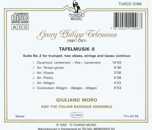 Tafelmusik II: Suite 2