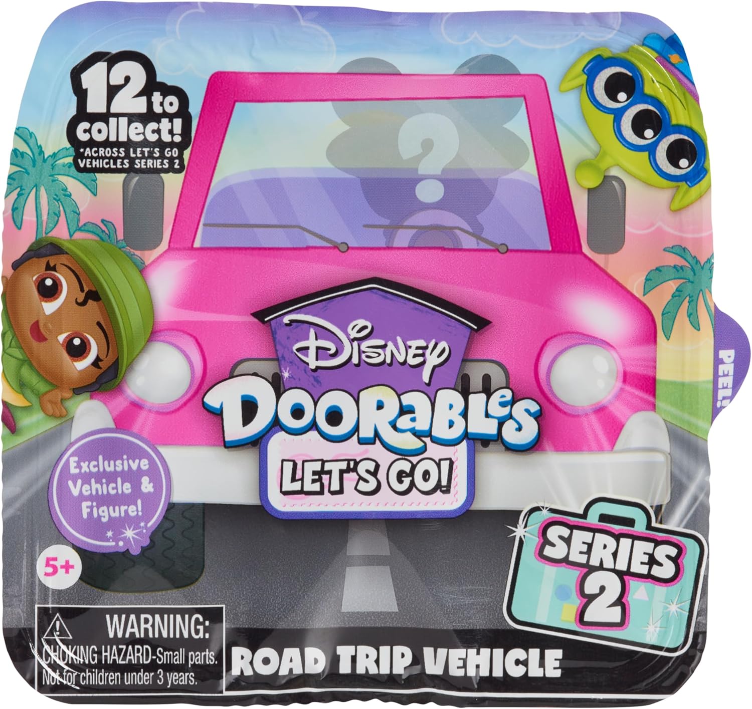 Disney 44746 Doorables Let’s Go Vehicles Series 2, Multi-Color
