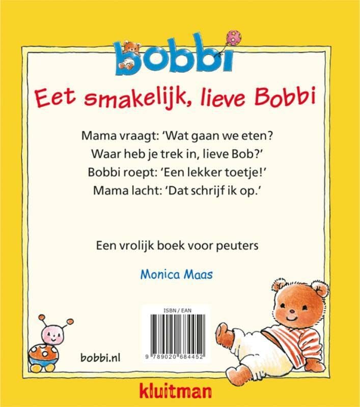 Uitgeverij Kluitman - Eet smakelijk lieve Bobbi