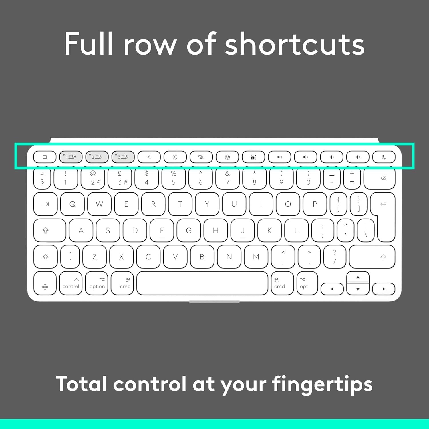 Logitech Keys-To-Go 2 For Ipad - Keyboard - Built-In Cover - Wireless - Bluetooth Le - Qwerty - Uk - Pale Grey