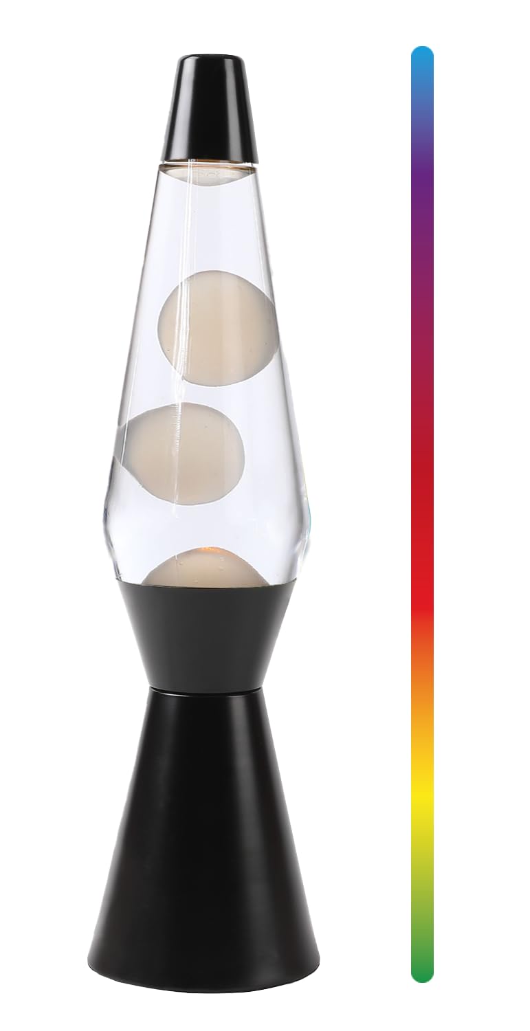 Itotal - Led Lava Lamp With Color-Changing Light, White Wax And Black Base - Black - 36 Cm (Xl2937)