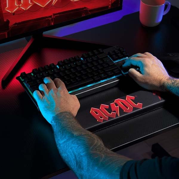 Subsonic AC/DC Wrist Rest Memory Foam, Ergonomic Design Licensed AC/DC Merchandise