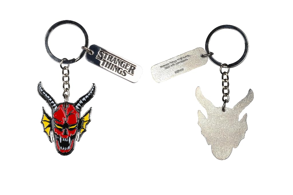 Konix Stranger Things Schlüsselanhänger - 4 x 4 cm - Metall - Hellfire Club-Motiv