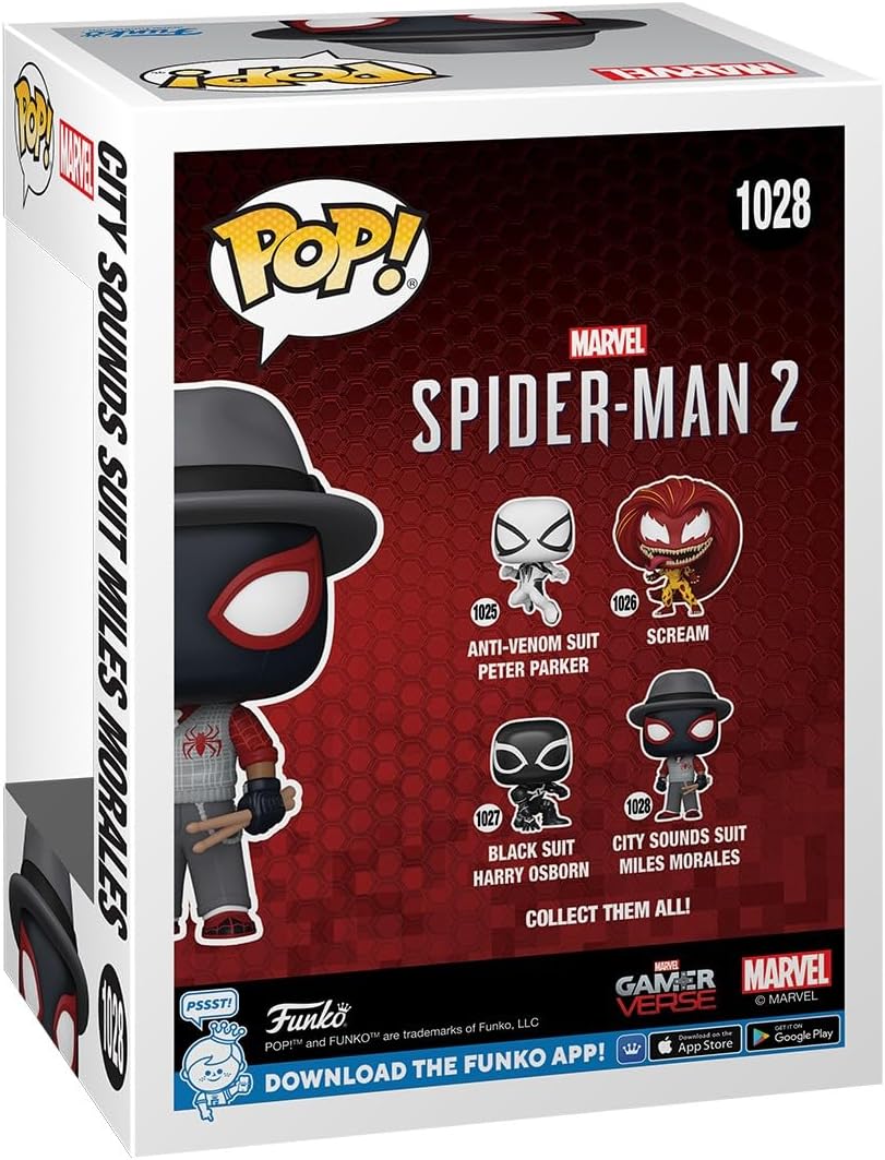 Funko POP! Games: SM2VG - City Sounds Miles - Spider-man 2 Video Game - Collectable Vinyl Figure - Gift Idea - Official Merchandise - Toys for Kids & Adults - Video Games Fans