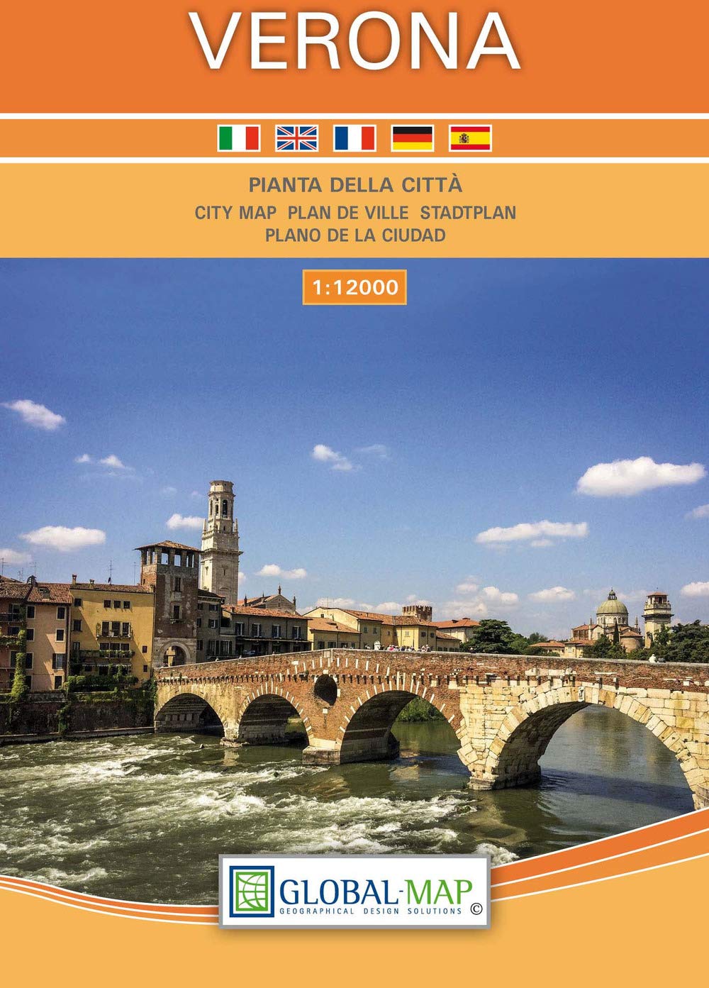 Verona. Pianta della città 1:12.000 (cm 67x110