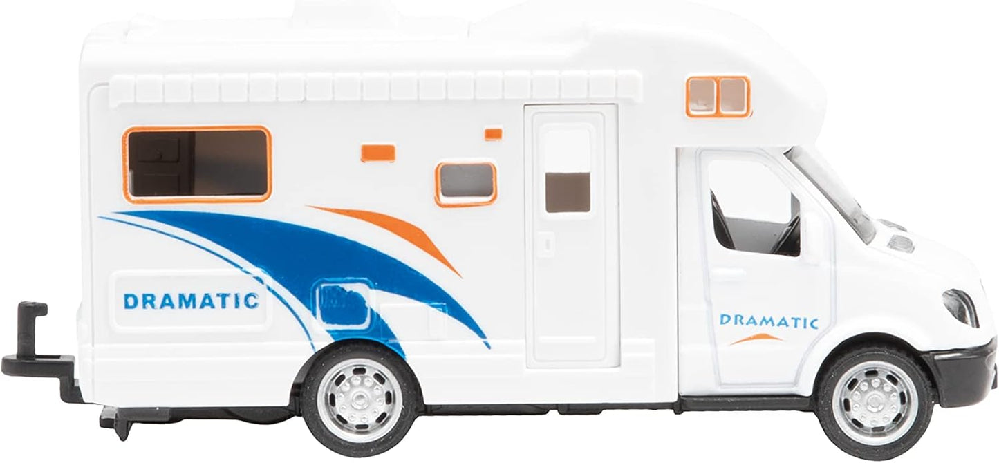 Toi-Toys Metal Camper Pull Back+aanhanger+sneeuwscooter