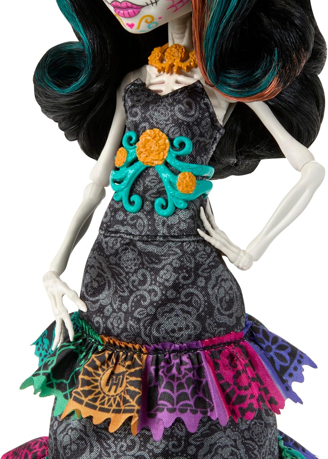 Monster High Doll, Skelita Calaveras Día De Muertos 2024 Howliday Collectible with La Catrina Hat, Papel Picado Dress, and Displayable Packaging, HXH99