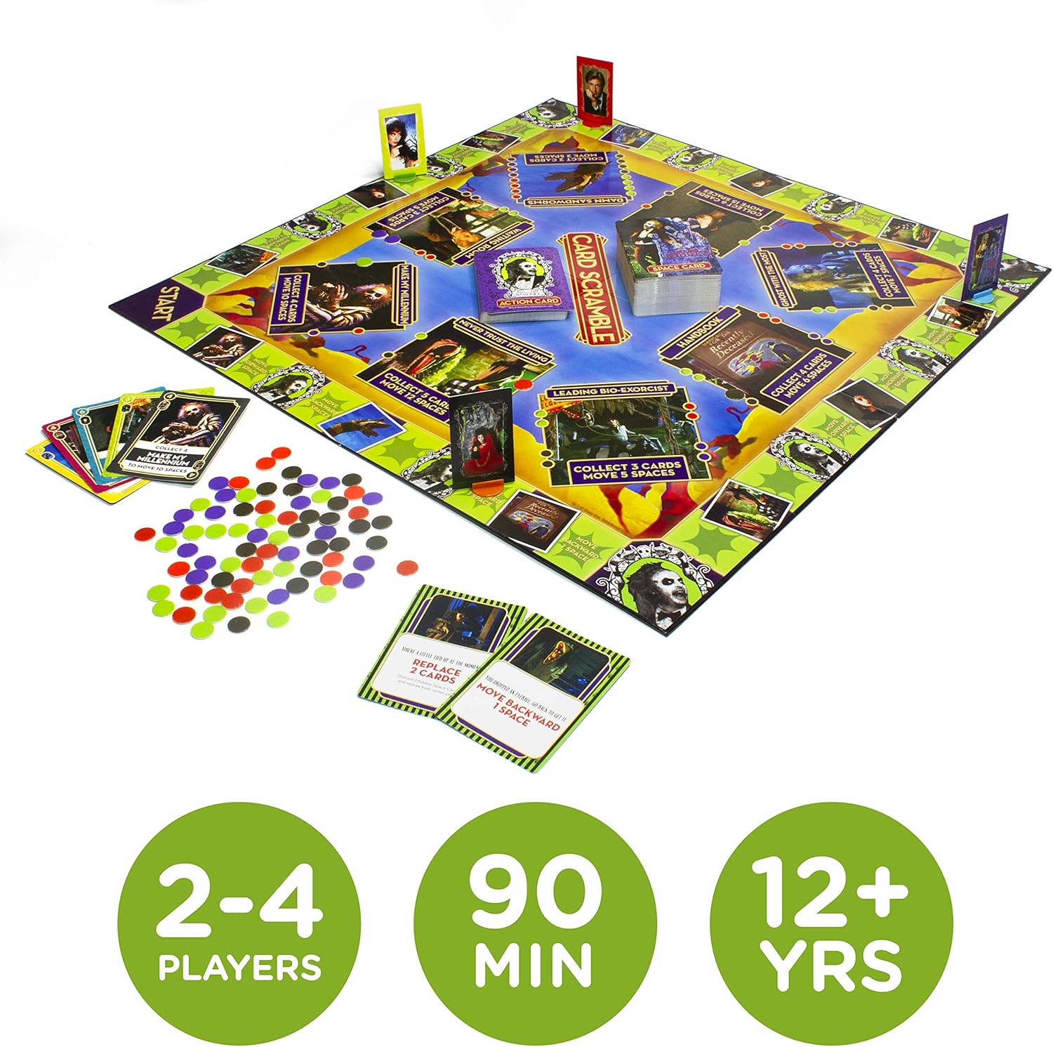 Beetlejuice Card Scramble Board Game