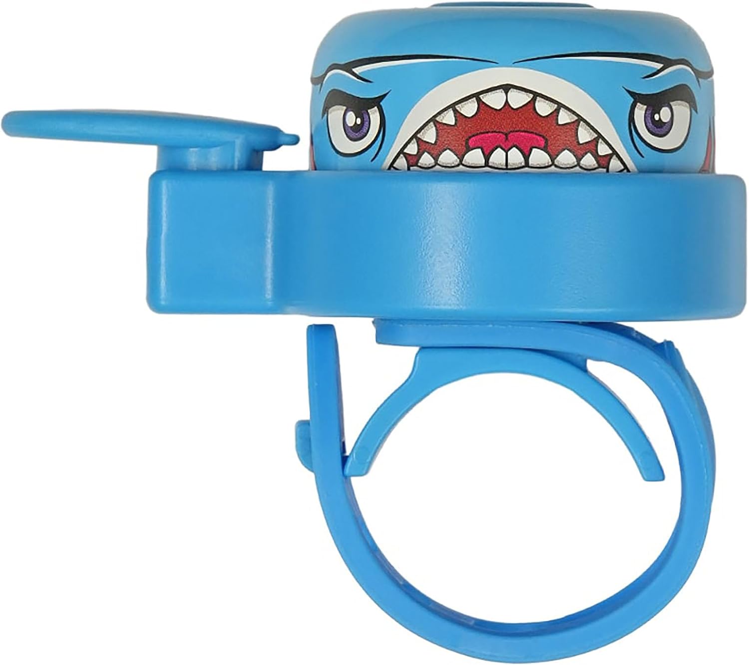 Crazy Safety Animal Pink Shark Kids Bike Bell | Weatherproof bicycle bell loud for cycling and balance bike Easy handling | Right or left handed | Bicycle bell for children