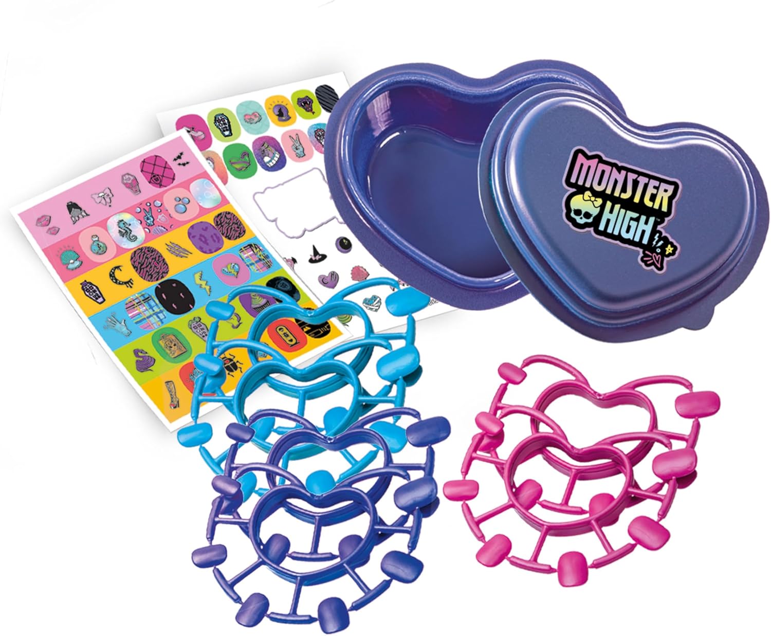 Clementoni Monster High Dark Nail Art, for Kids, 6 Years Plus, Multi-Coloured - 50880