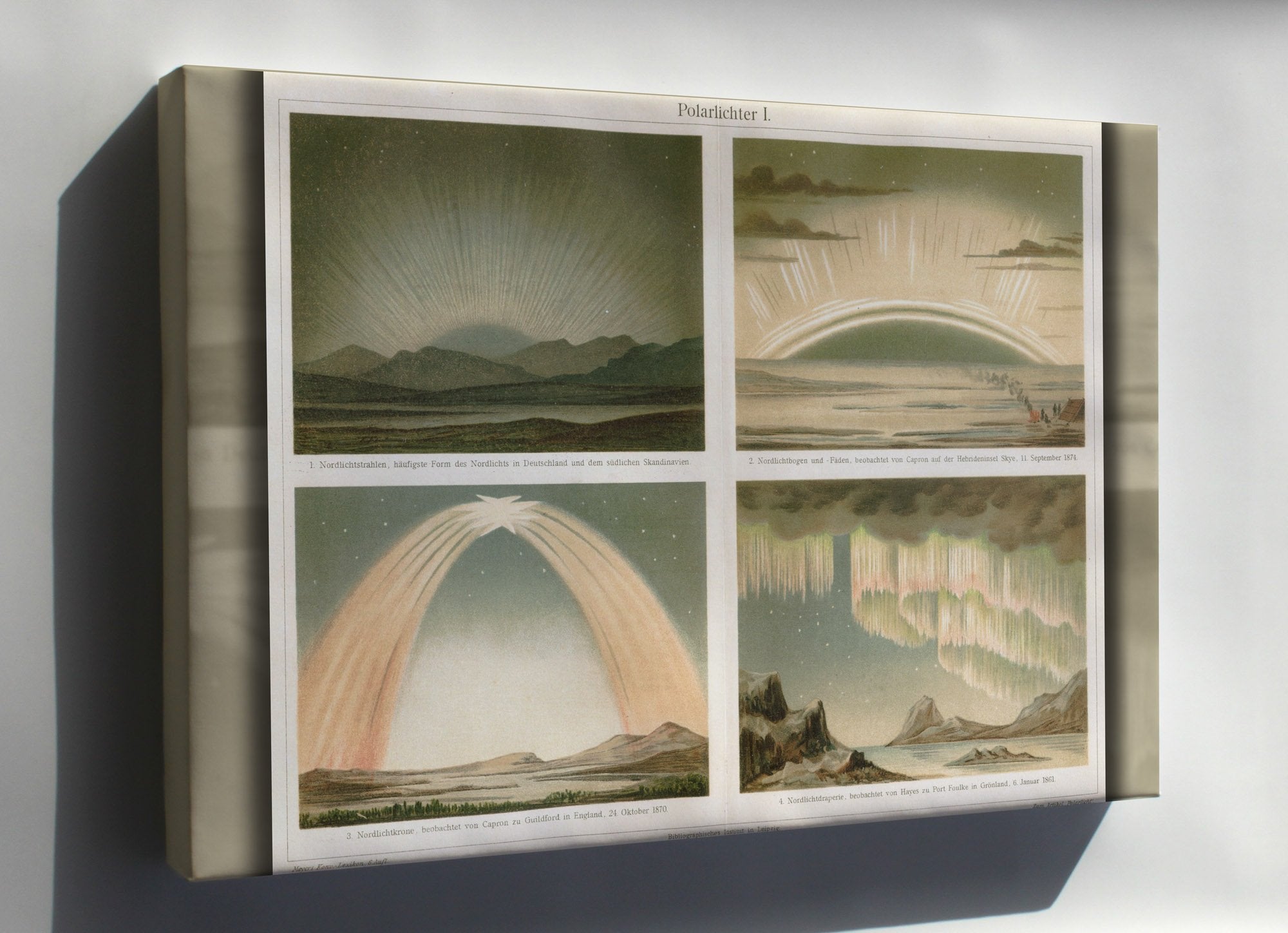 Canvas 24x36; Northern Lights Aurora Borealis 1908