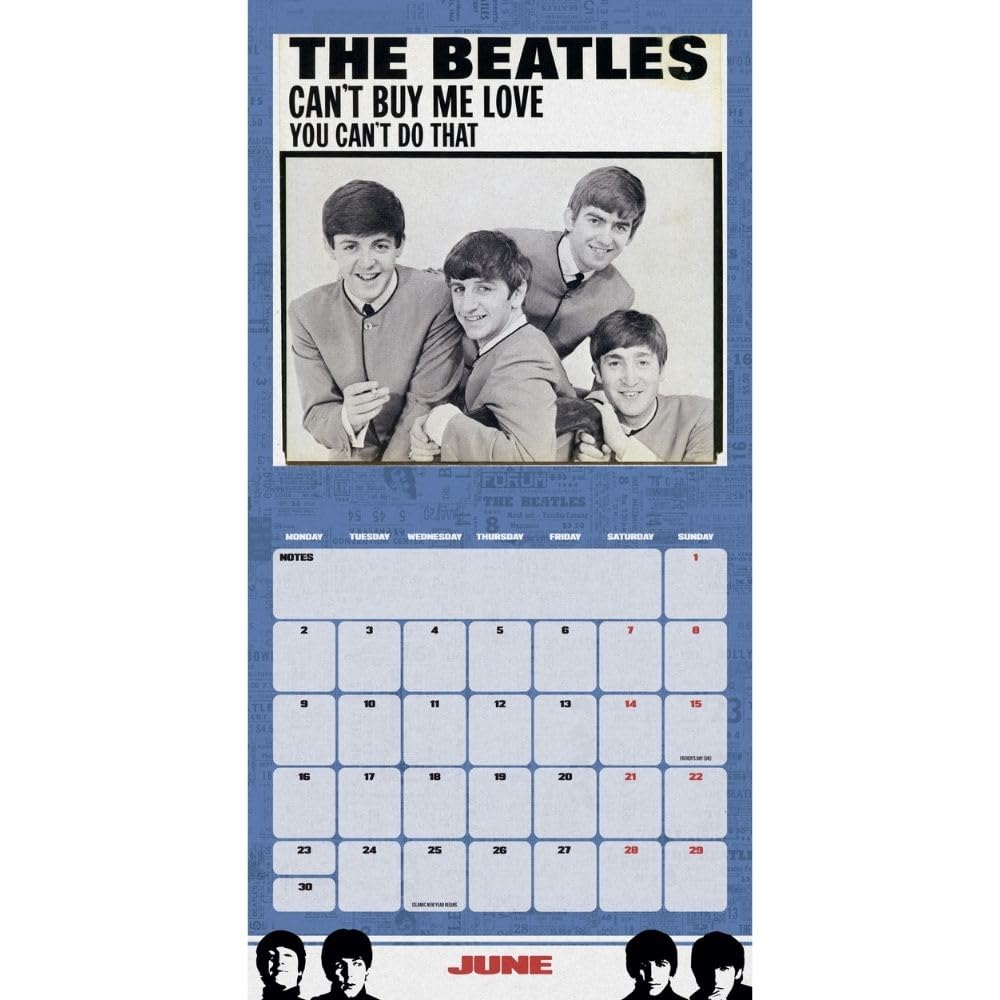 Official The Beatles Collector's Edition Record Sleeve Calendar 2025