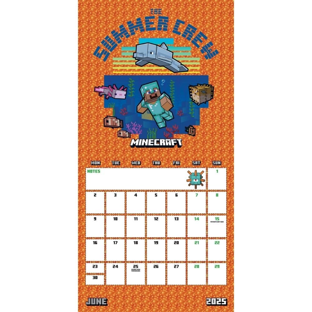 Official Minecraft Square Calendar 2025