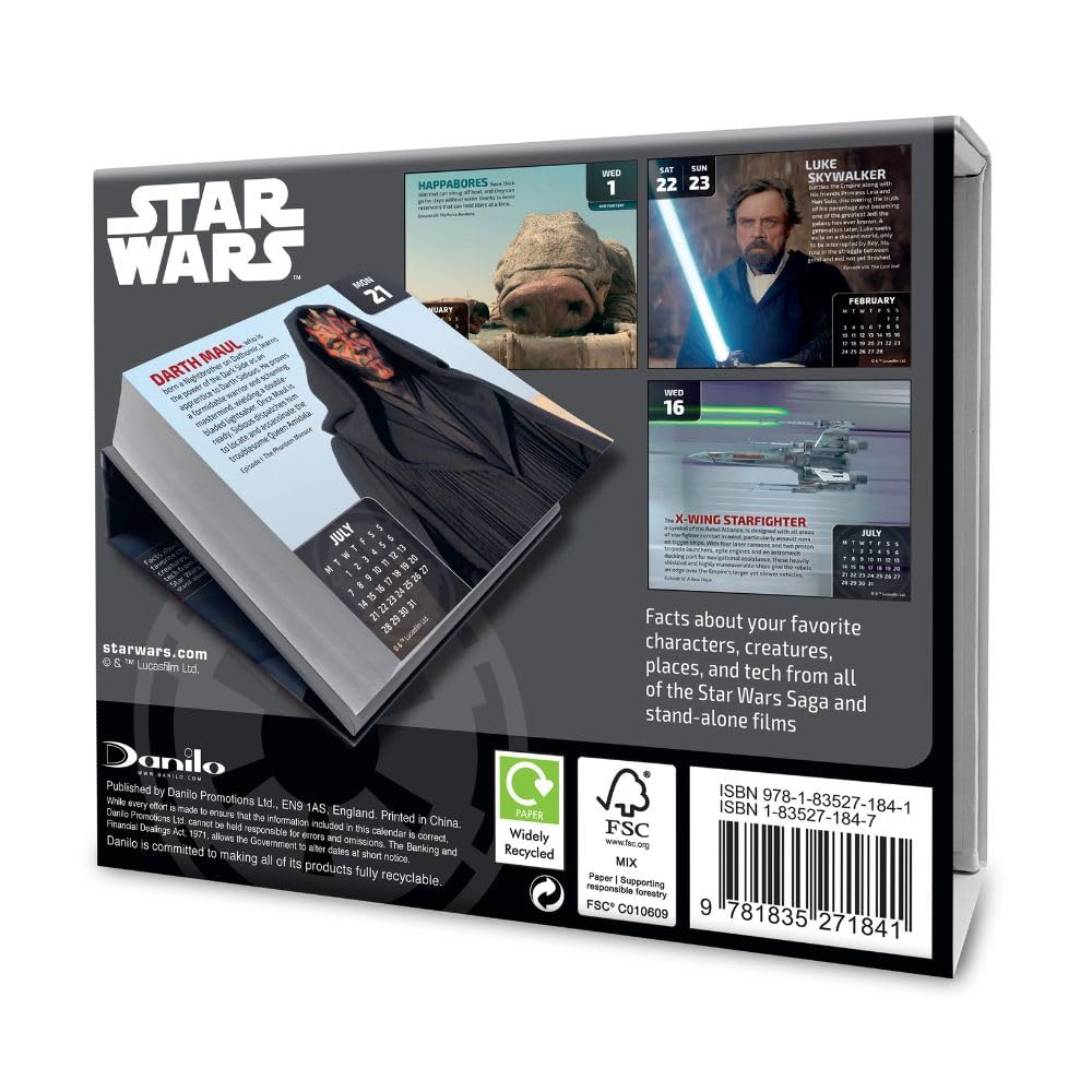 Star Wars Classic Desk Block Calendar 2025