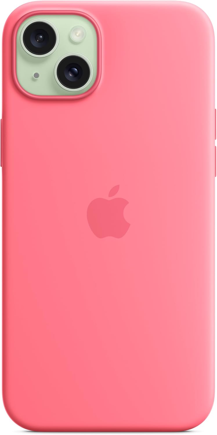 Apple - Back Cover For Mobile Phone - Magsafe Compatibility - Silicone - Pink - For Iphone 15 Plus