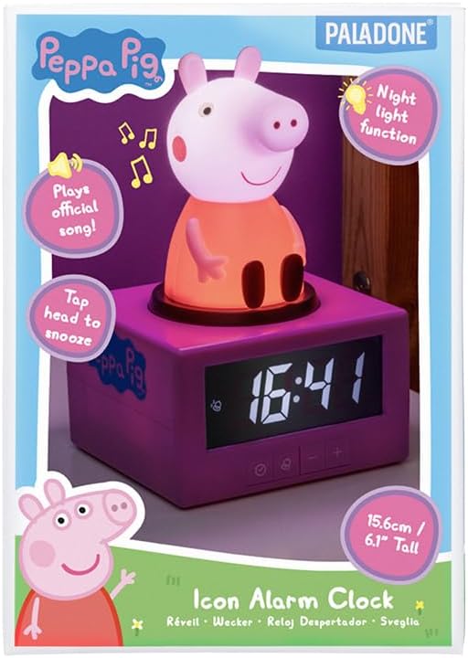 Paladone Peppa Pig Icon Alarm Clock, Multi, One Size