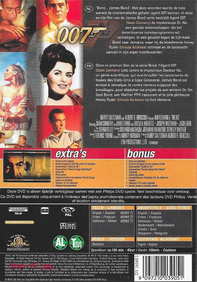 DR. NO - JAMES BOND / SPECIAL 007 EDITION