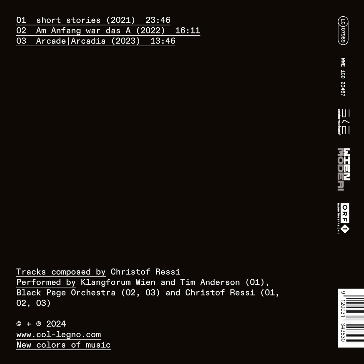 Black Page Orchestra / Klangforum Wien - Short Stories