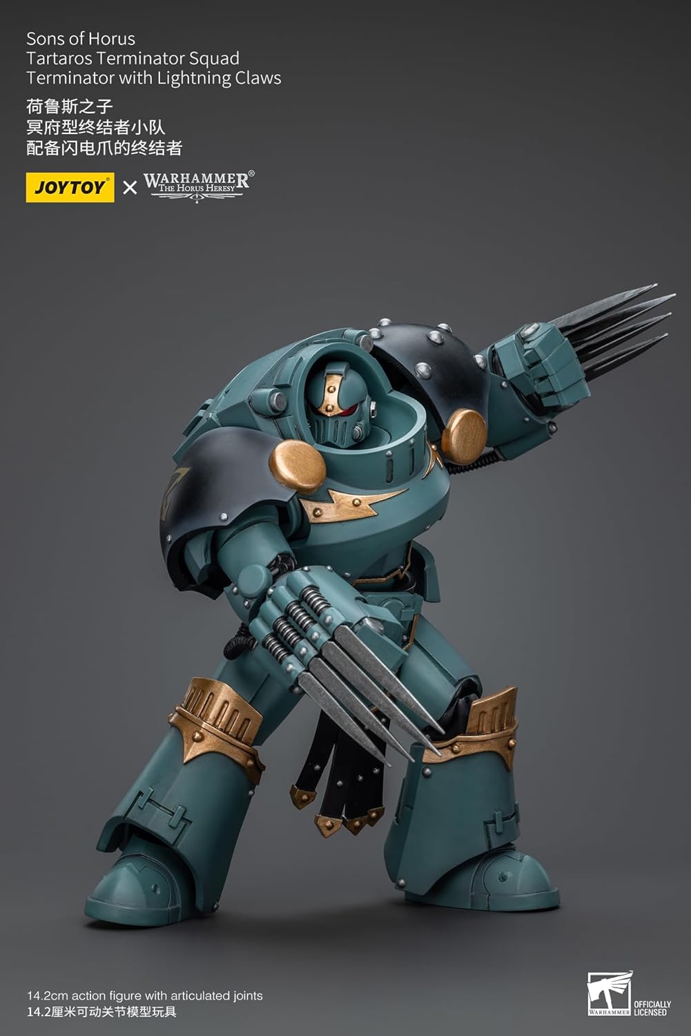 Warhammer 40k: Sons of Horus Tartaros Terminator Squad Terminator with Lightning Claws 1:18 Scale Action Figure