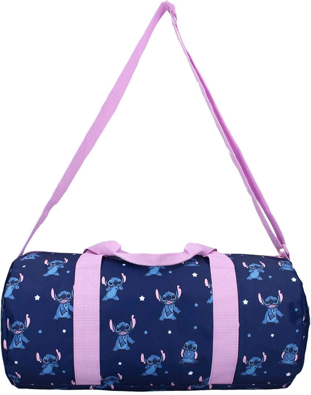 STITCH Feeling Right - Borsa da Sport Viaggio in poliestere con tracolla e manici - Travel Bag - dimensioni 45x22x22cm - Originale Disney Lilo e Stitch
