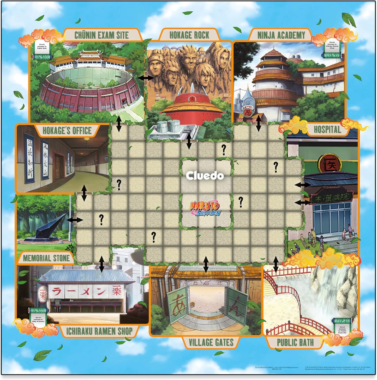 Winning Moves Naruto Cluedo perfect for 2–6 players and makes a great gift for fans aged 8 and up Enter locations like the Ninja Academy, Hokage Rock and Ichiraku Ramen Shop