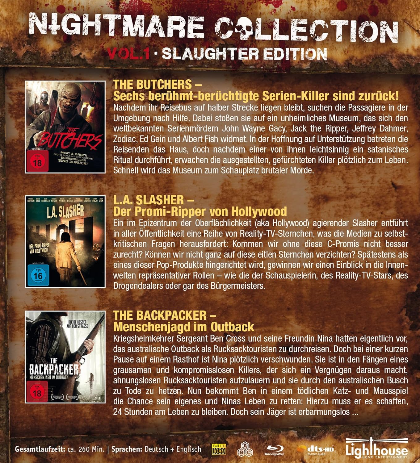 VARIOUS - NIGHTMARE COLLECTION VOL.1-SLAUGHTER EDITION (1 Blu-ray