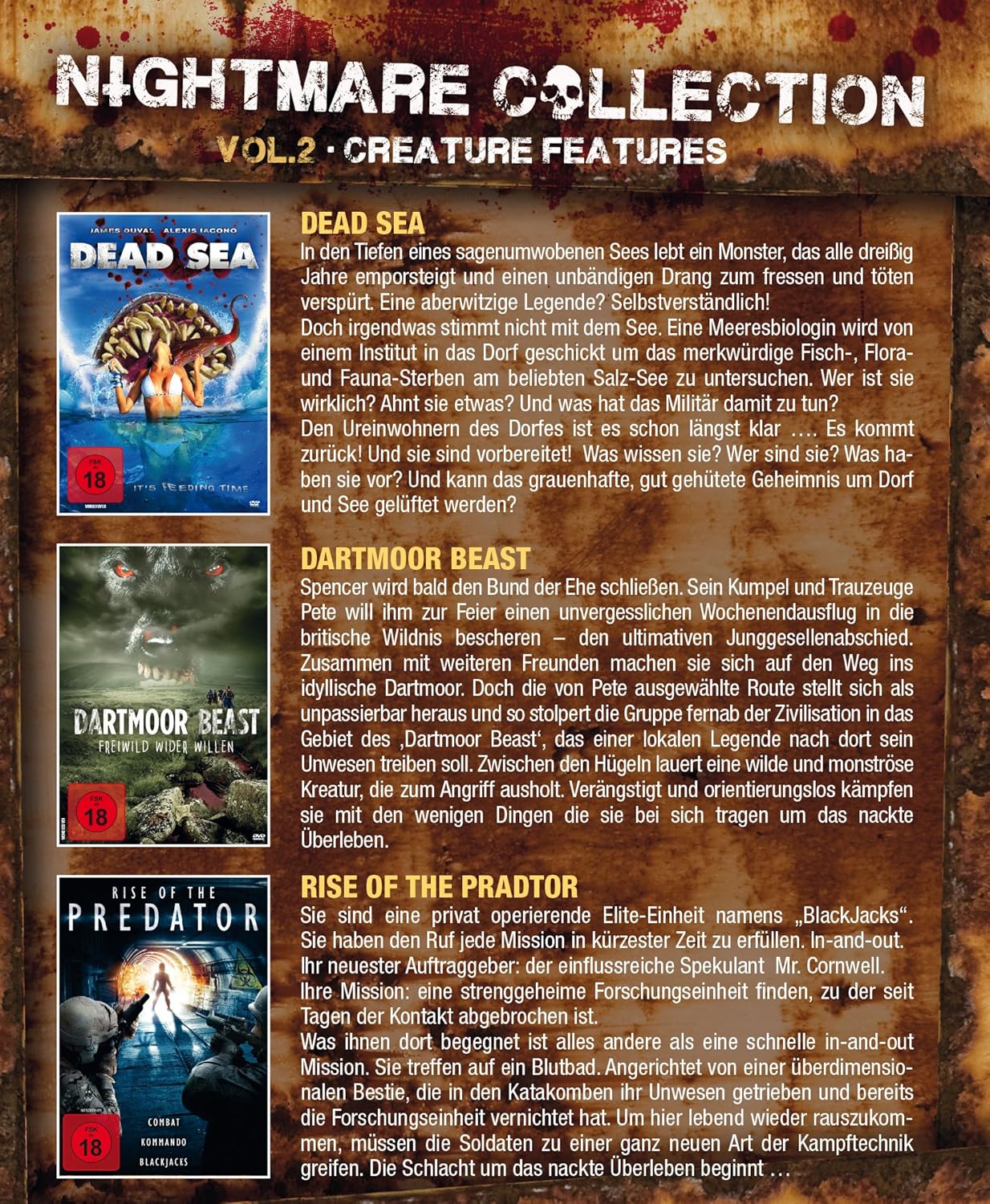 VARIOUS - NIGHTMARE COLLECTION VOL.2: CREATURE FEATURES (1 DVD