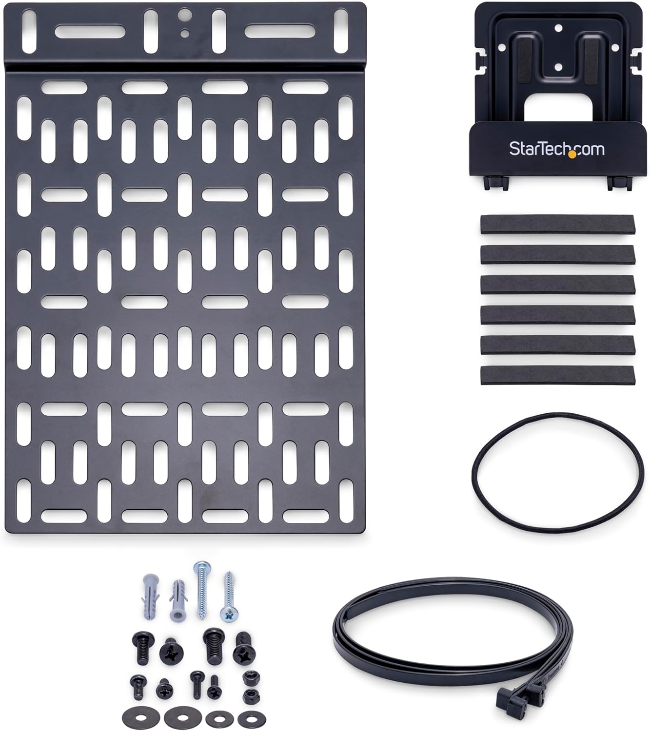 StarTech.com Universal TV Accessory Mount - Adjustable TV & Wall Mount Bracket - Media Players/Router/Modem/AV Switches & Extenders/Apple TV - Hidden Cable Box Mount Behind TV - 11lb (5kg) (MDBOXMNT