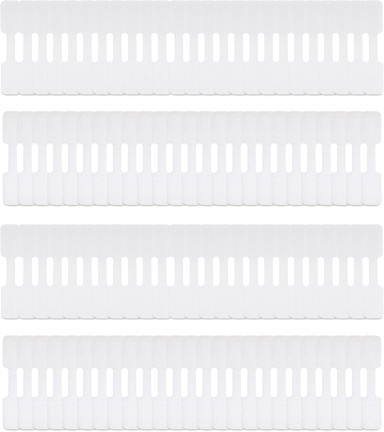 StarTech.com 3.5in (9cm) Cable Labels, 100 Pack, White, Hook-to-Hook Cable Tags, Write-On Cord Labels for Cable/Cord Management