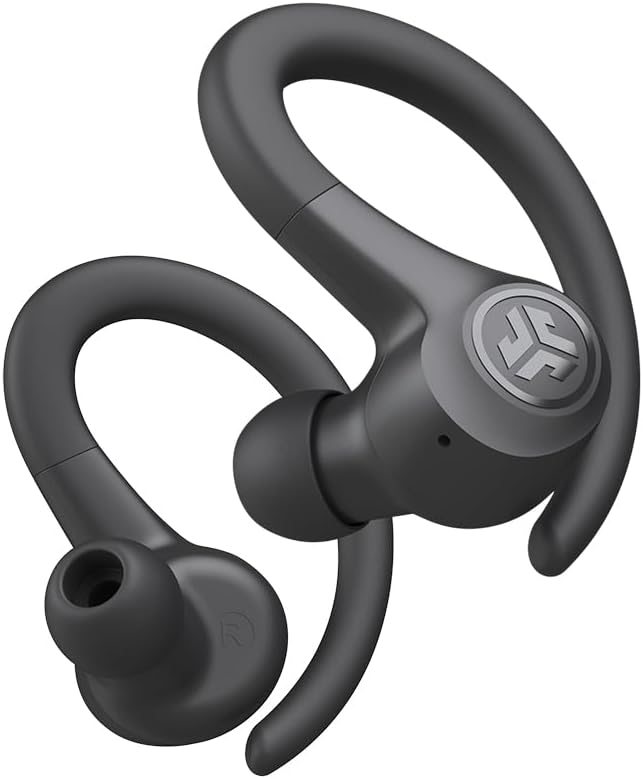 JLab Go Air Sport Running Headphones - True Wireless Earphones Bluetooth, Hook Over Ear Earbuds for Sports & Gym, 32+ H Playtime In Ear Buds, IP55 Sweat-Resistant, EQ3 Sound, Graphite