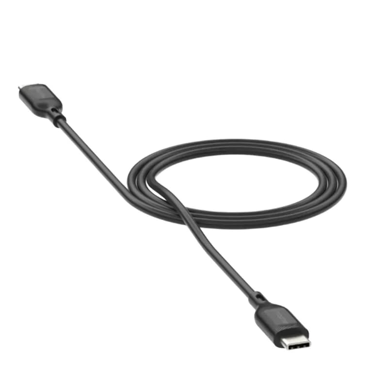 ZAGG mophie Essentials USB-C to USB-C Fast Charger and Data Transfer Cable, Enduraflex Silicone, Long-Lasting, Heavy-Duty, 60W, 1m, Black
