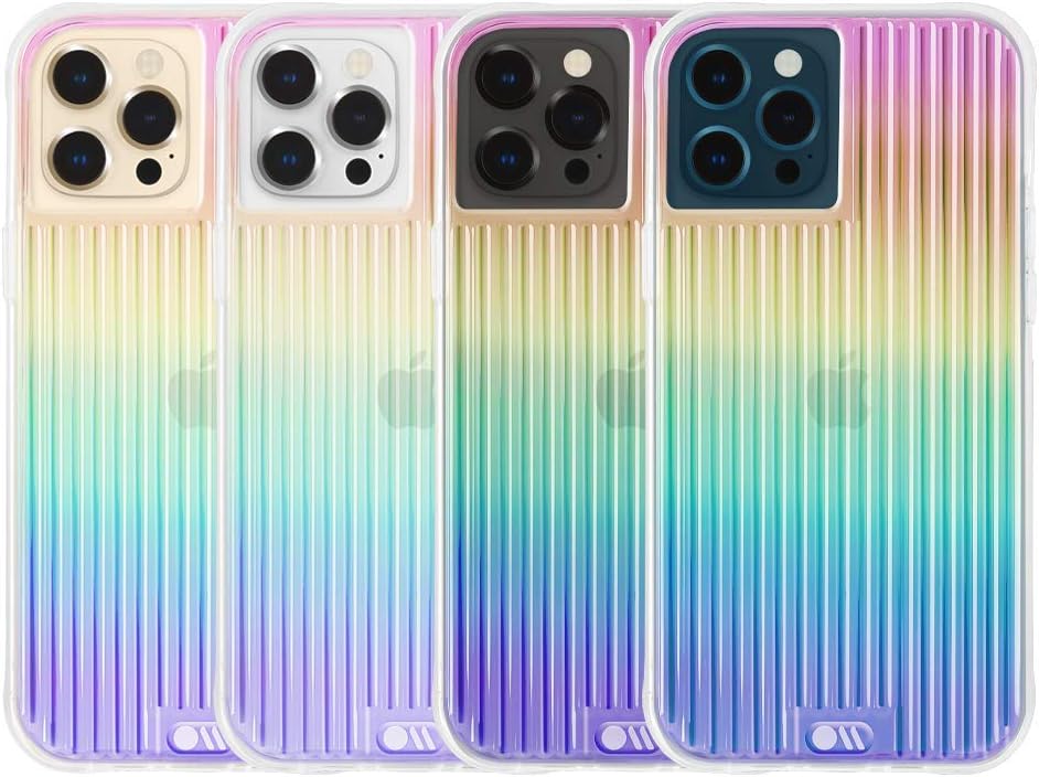 CASE-MATE iPhone 12 Pro Max Tough Groove - Iridescent with Micropel