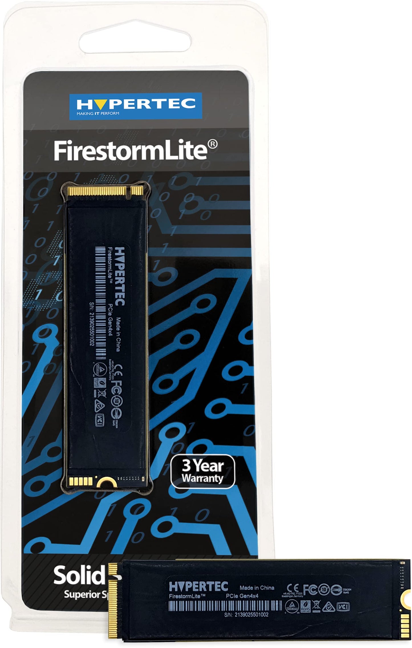 Hypertec FirestormLite 512GB M.2 2280 NVMe PCIe Gen 4x4 SSD, 2GB DRAM cache, 7100MB/s seq Read, 2600MB/s Seq write, Random 4K IOPS 423K read / 646k write, 340TB TBW 512 GB Gen 4