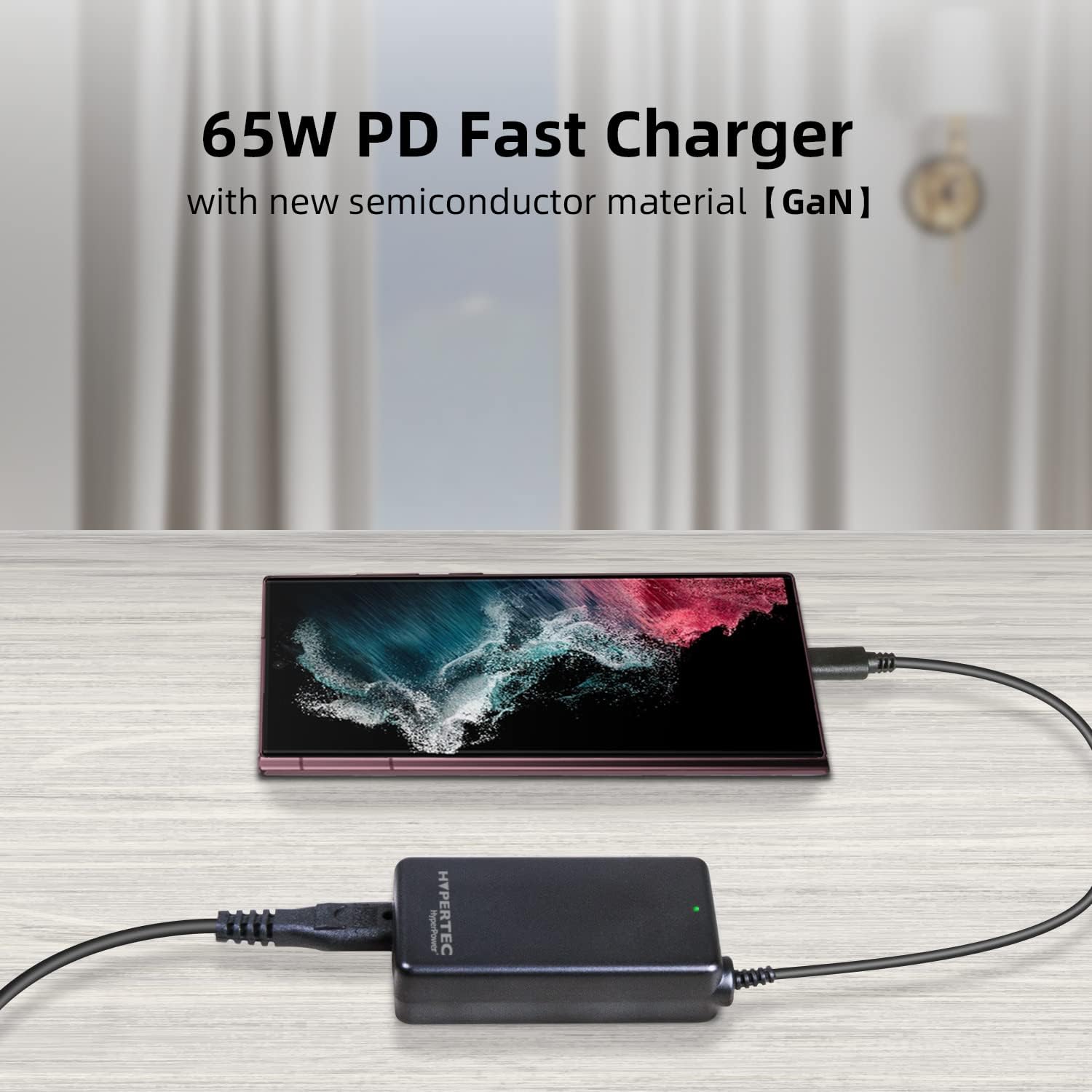 Hypertec HyperPower 65W Universal USB-C GaN Tech Power Supply 3.0 PD QC4+ For Laptop Notebook Smartphone Tablet