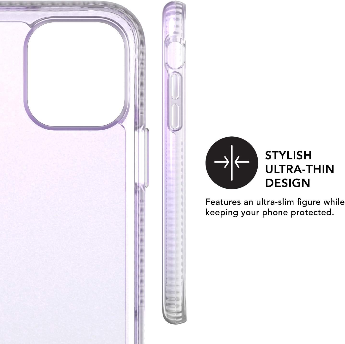 Tech21 Protective Apple iPhone 11 Pro Case Ultra-Thin Iridescent Back Cover with BulletShield - Pure Shimmer - Pink