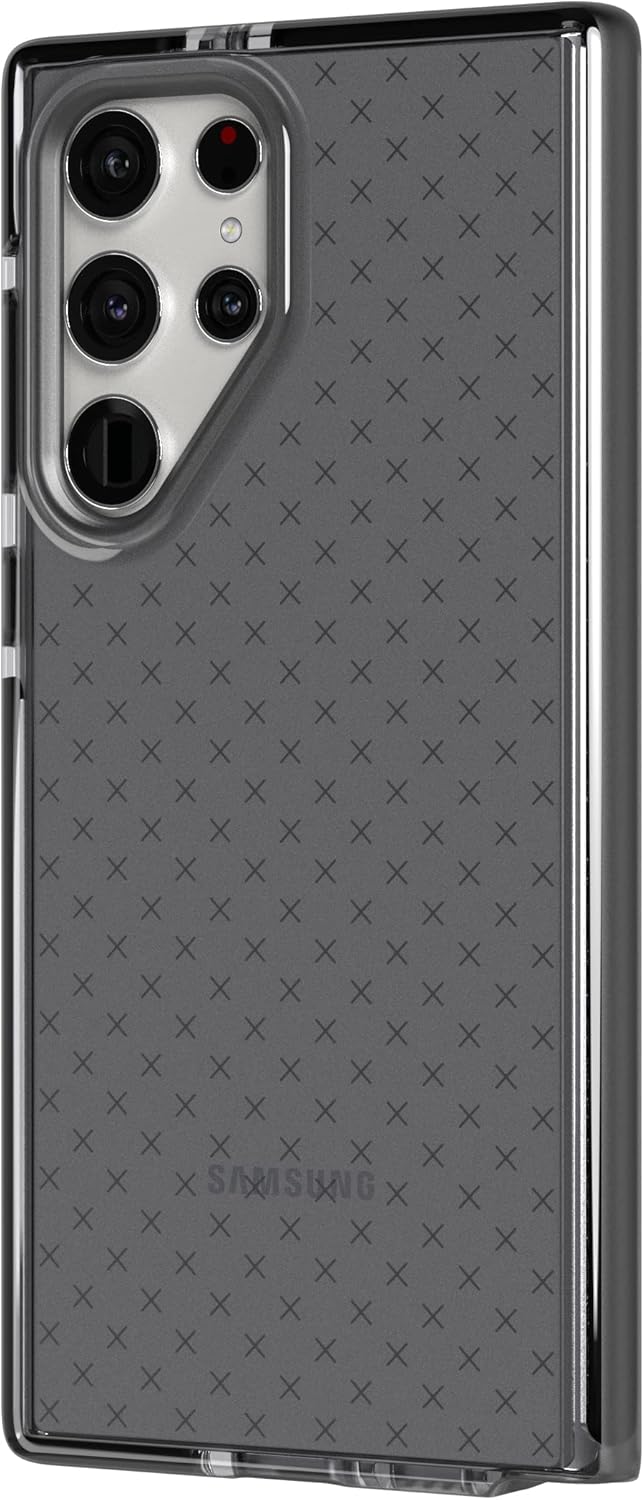Tech21 Evo Check for Samsung Galaxy S22 Ultra – Protective Phone Case with 16ft Multi-Drop Protection Smokey Black Galaxy S22 Ultra Smokey Black