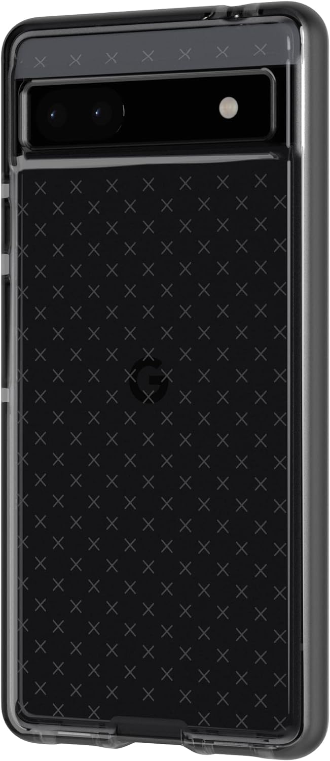 Tech21 Evo Check for Google Pixel 6a – Protective Phone Case with 16ft Multi-Drop Protection Pixel 6a EvoCheck Smokey Black