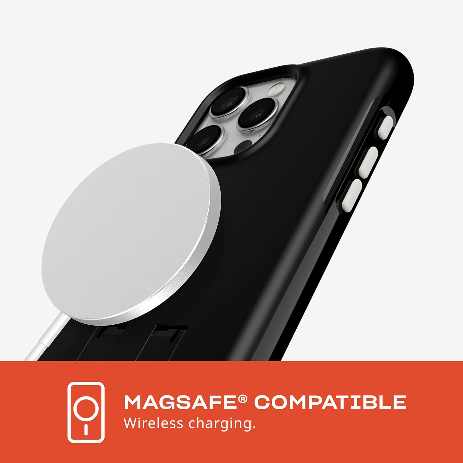 Tech21 Evo Crystal Kick case for iPhone 15 Pro Max - Compatible with MagSafe - Impact Protection Case - Obsidian Black