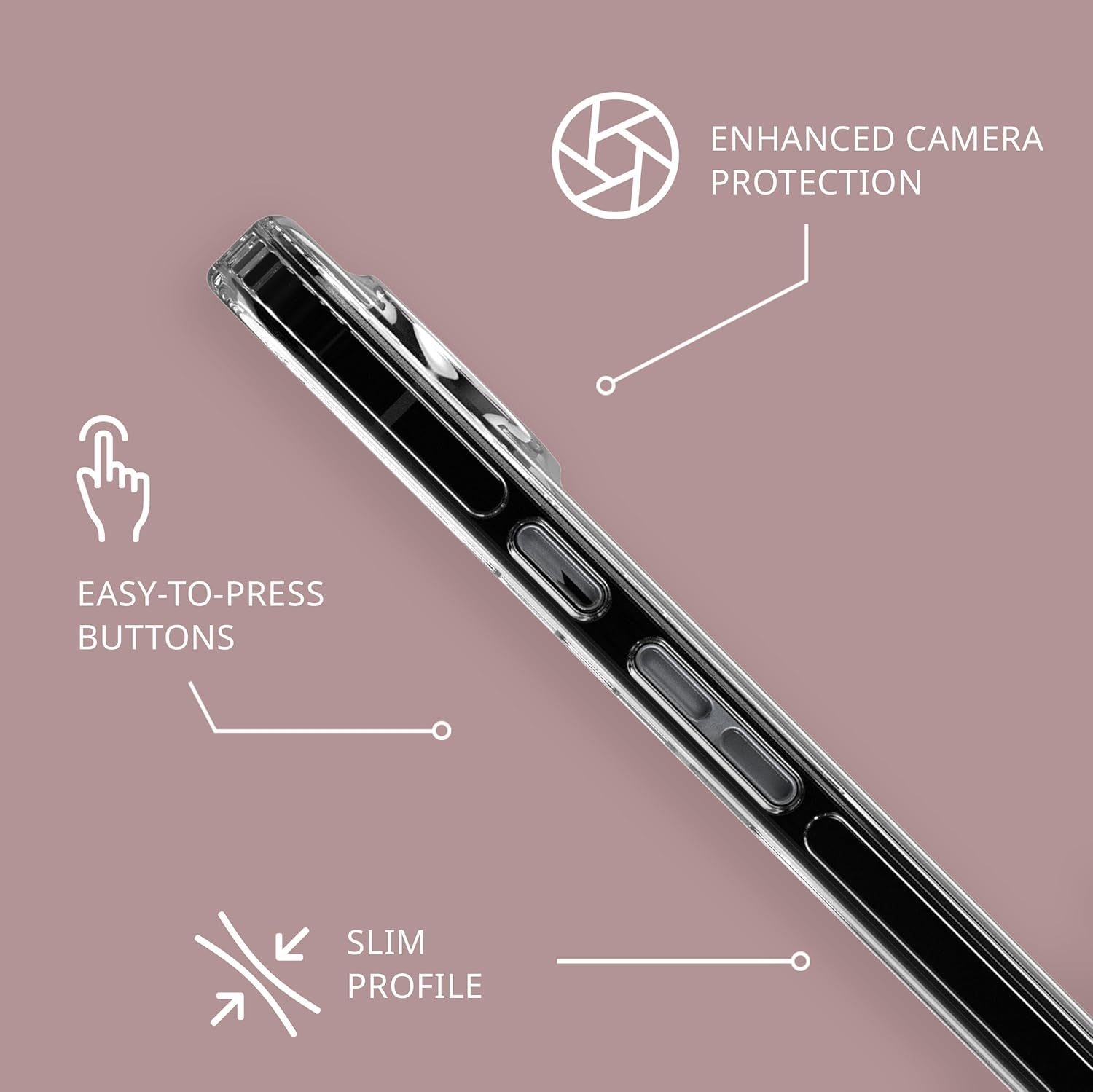 Tech21 EvoClear Hoesje voor Google Pixel 9 Pro XL - Bescherming tegen stoten - Anti-vergeling - Transparant Hoesje