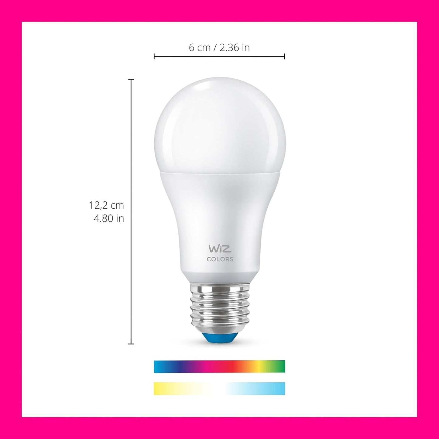 WIZ WI-FI BLE 60W A60 E27 822-65 RGB 2PK