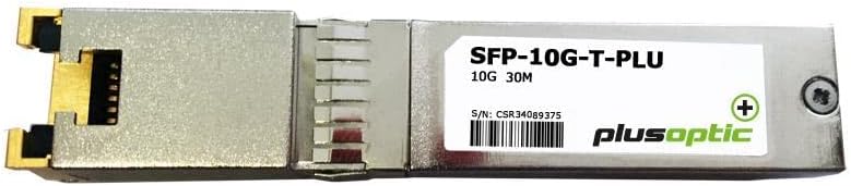 PlusOptic 10G, Copper SFP+, 30M Transceiver, RJ-45 Connector for Copper - Cat 6 SFP-10G-T-PLU