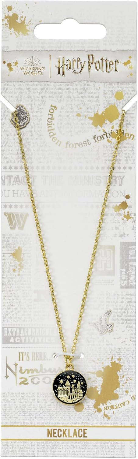 Harry Potter Hogwarts Castle Gold Necklace